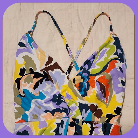 ANNE COLE || Kashmir Paisley Swim Dress (SIZE 10) - Picture 3 of 6